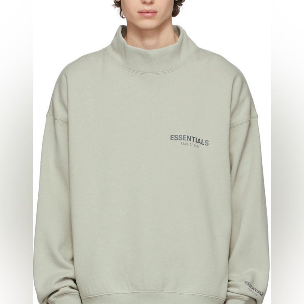 SSENSE Exclusive Green Mock Neck Sweatshirt